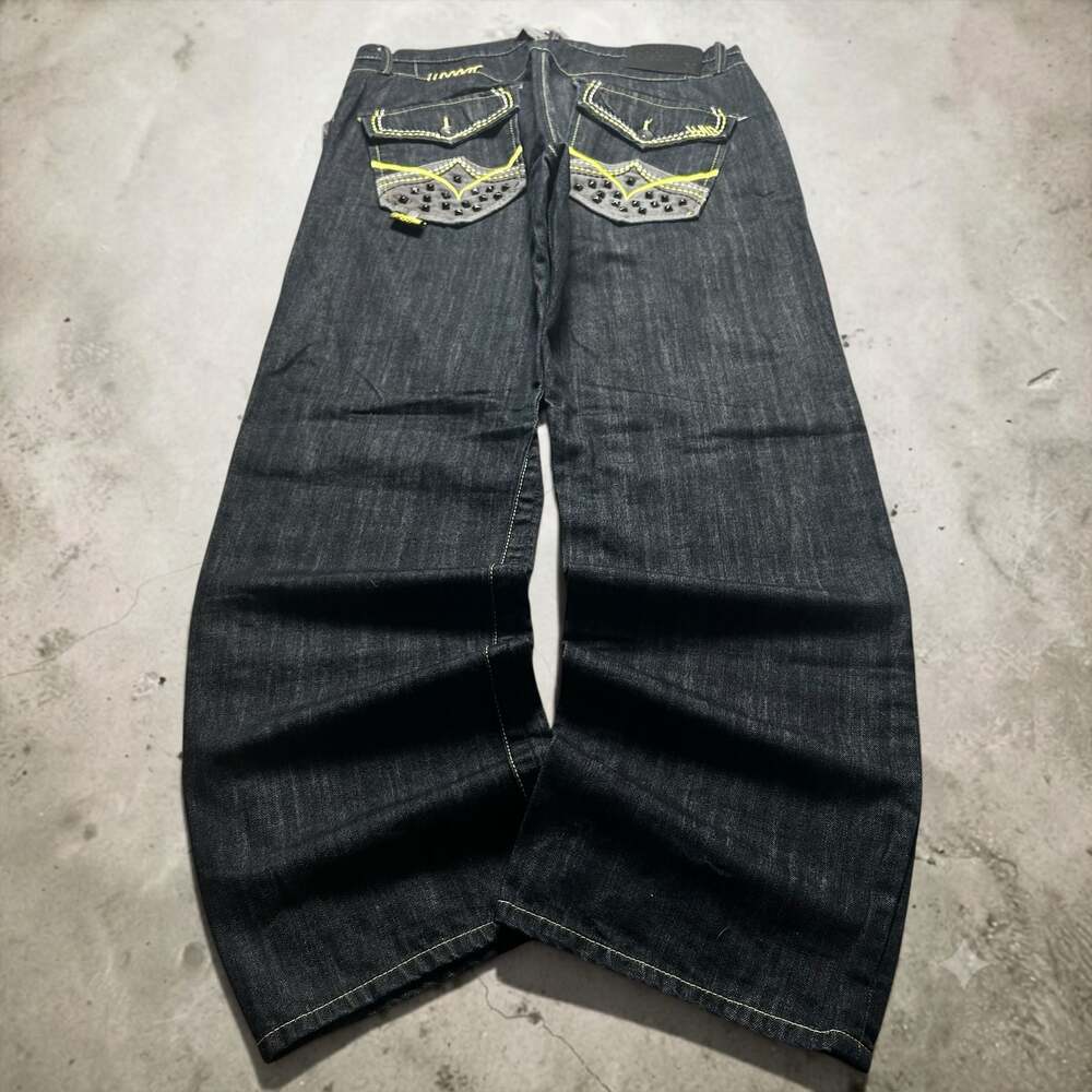 Akademiks Embroidered Wide Leg Jeans